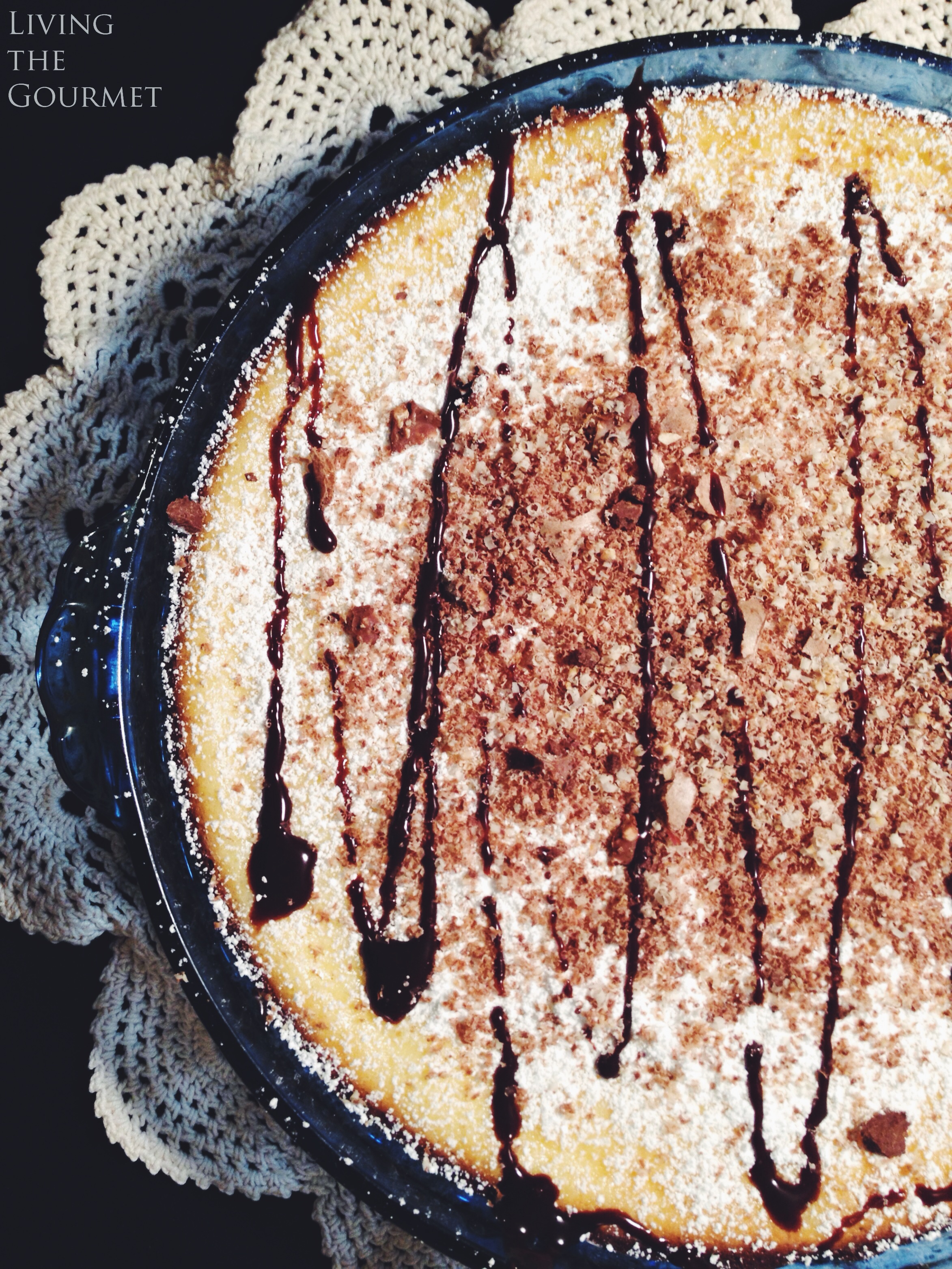 Living the Gourmet: Chocolate Topped Cheesecake