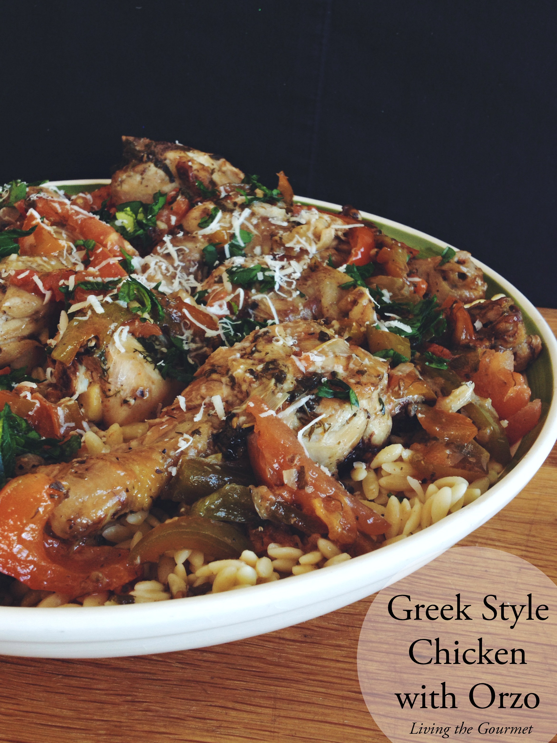 Living the Gourmet: Greek Style Chicken with Orzo