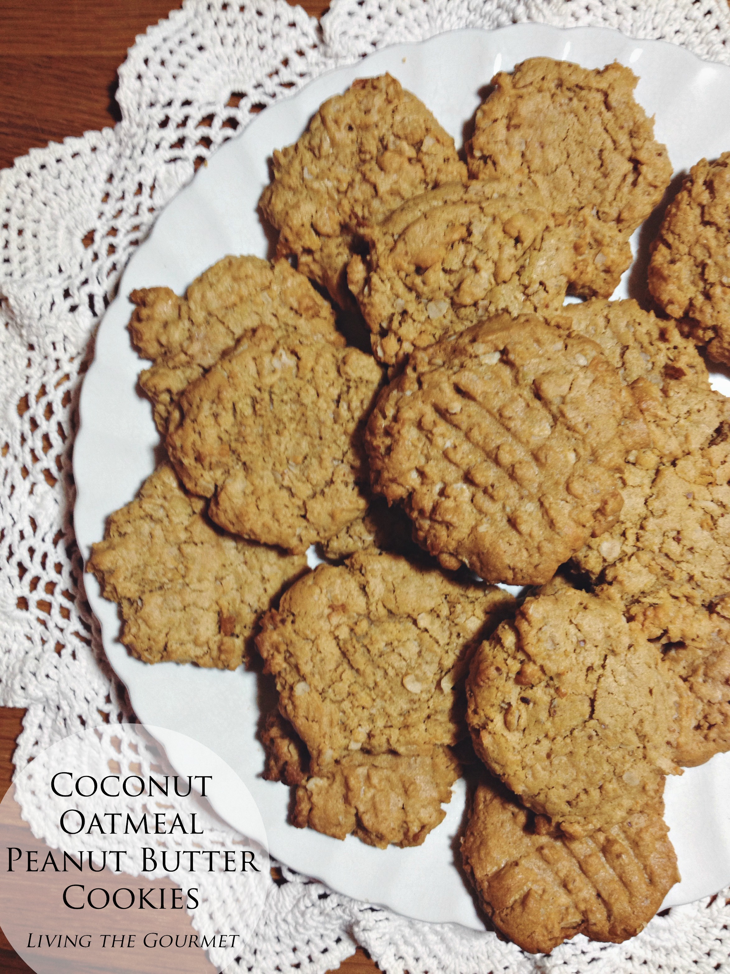 Coconut Peanut Butter Cookies - SRC - Living The Gourmet