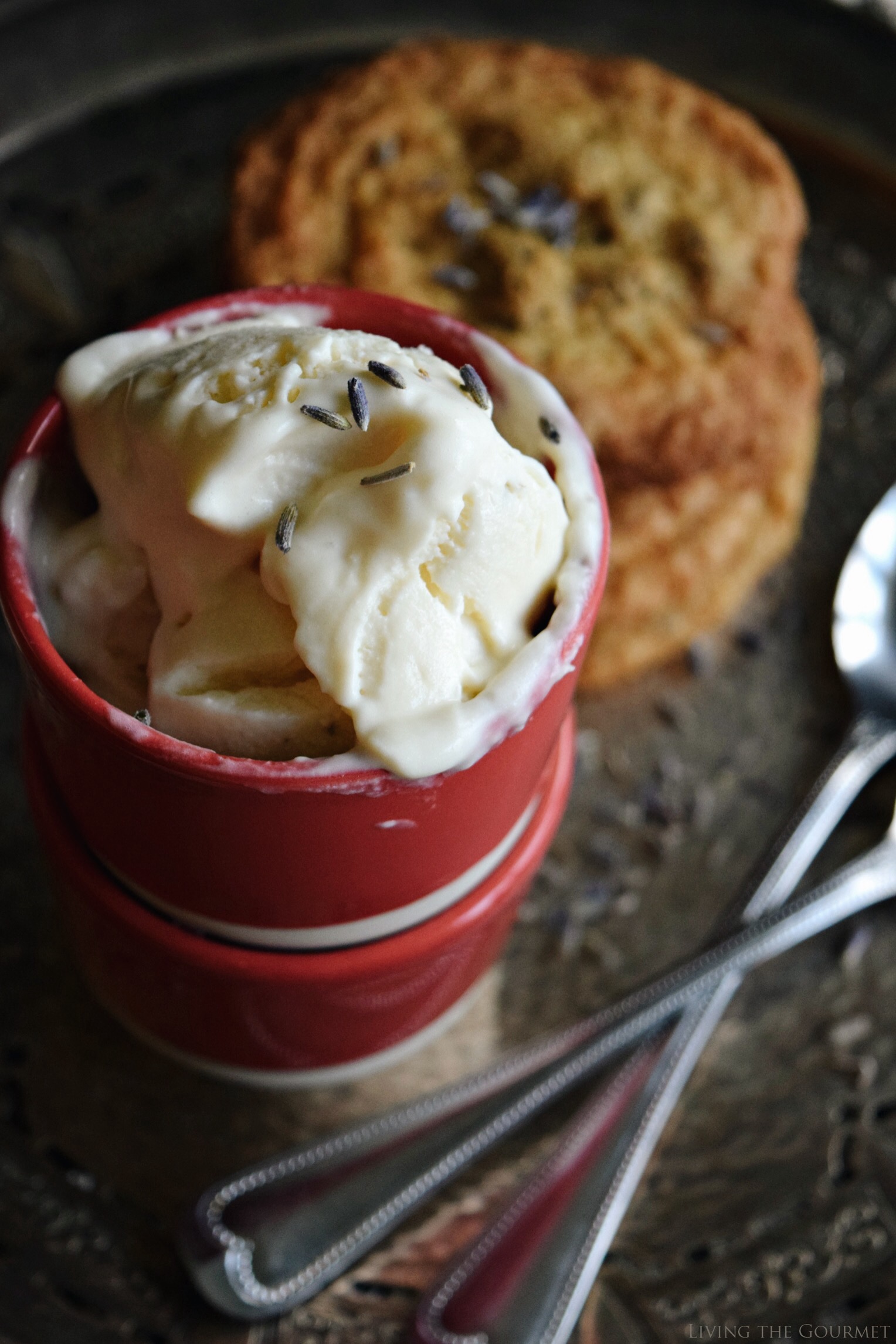 Lavender Irish Cream Ice Cream {No Churn} - Living The Gourmet
