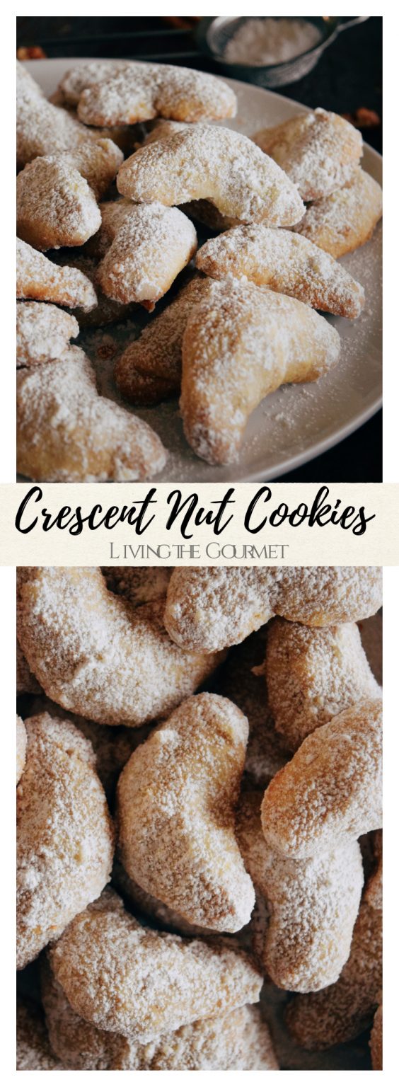 Crescent Nut Cookies - Living The Gourmet