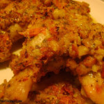 Baked Chicken Legs & Thighs with Sun Dried Tomato & Bread Crumbs