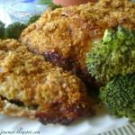 Oven Fried Corn Flake Chicken & Sweet ~ Garlic Broccoli