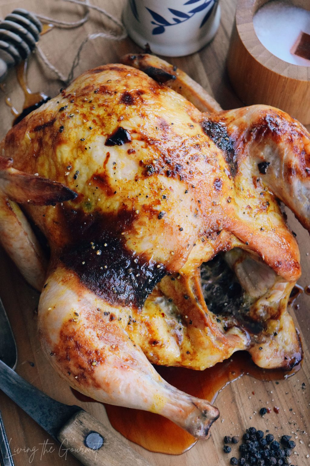 Roast Chicken with Honey Vinegar Rub - Living The Gourmet