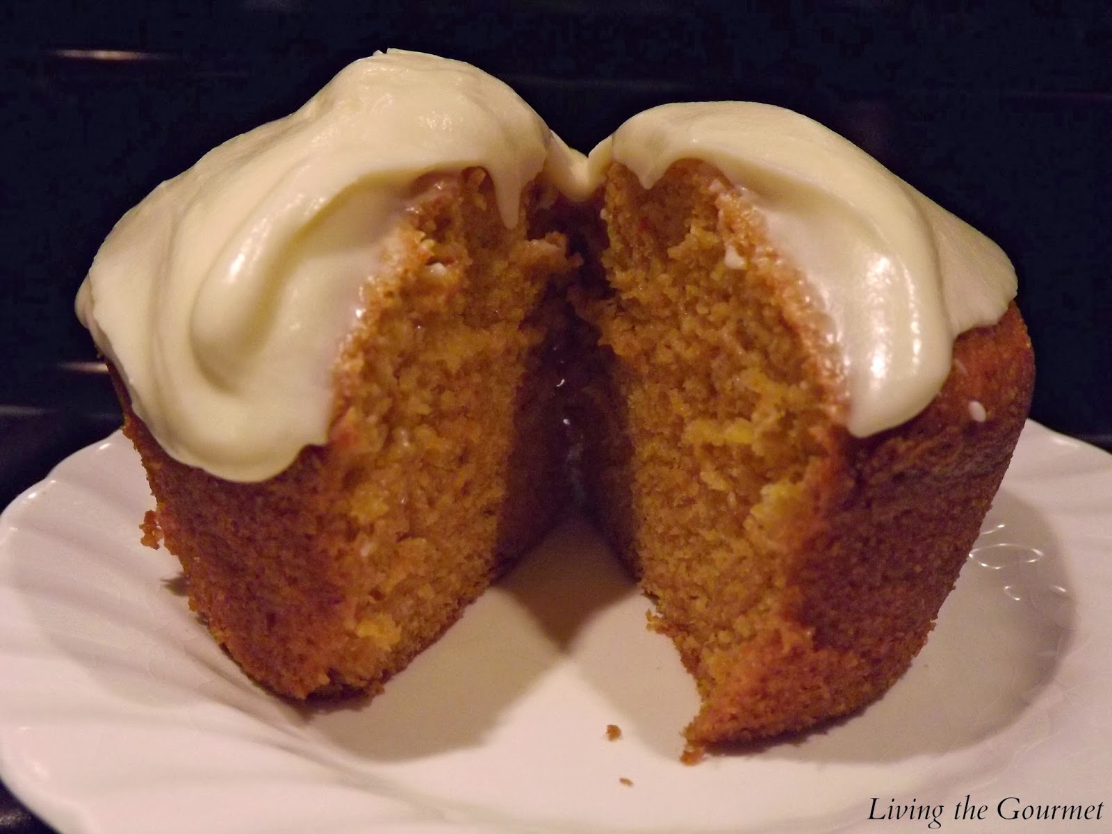 Fresh Carrot Muffins with Vanilla Icing
