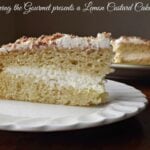 A slice of Lemon Custard Cake