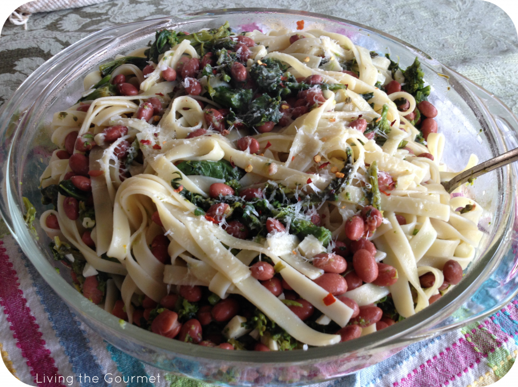 Broccoli Rabe with Beans and Fettuccini Living The Gourmet