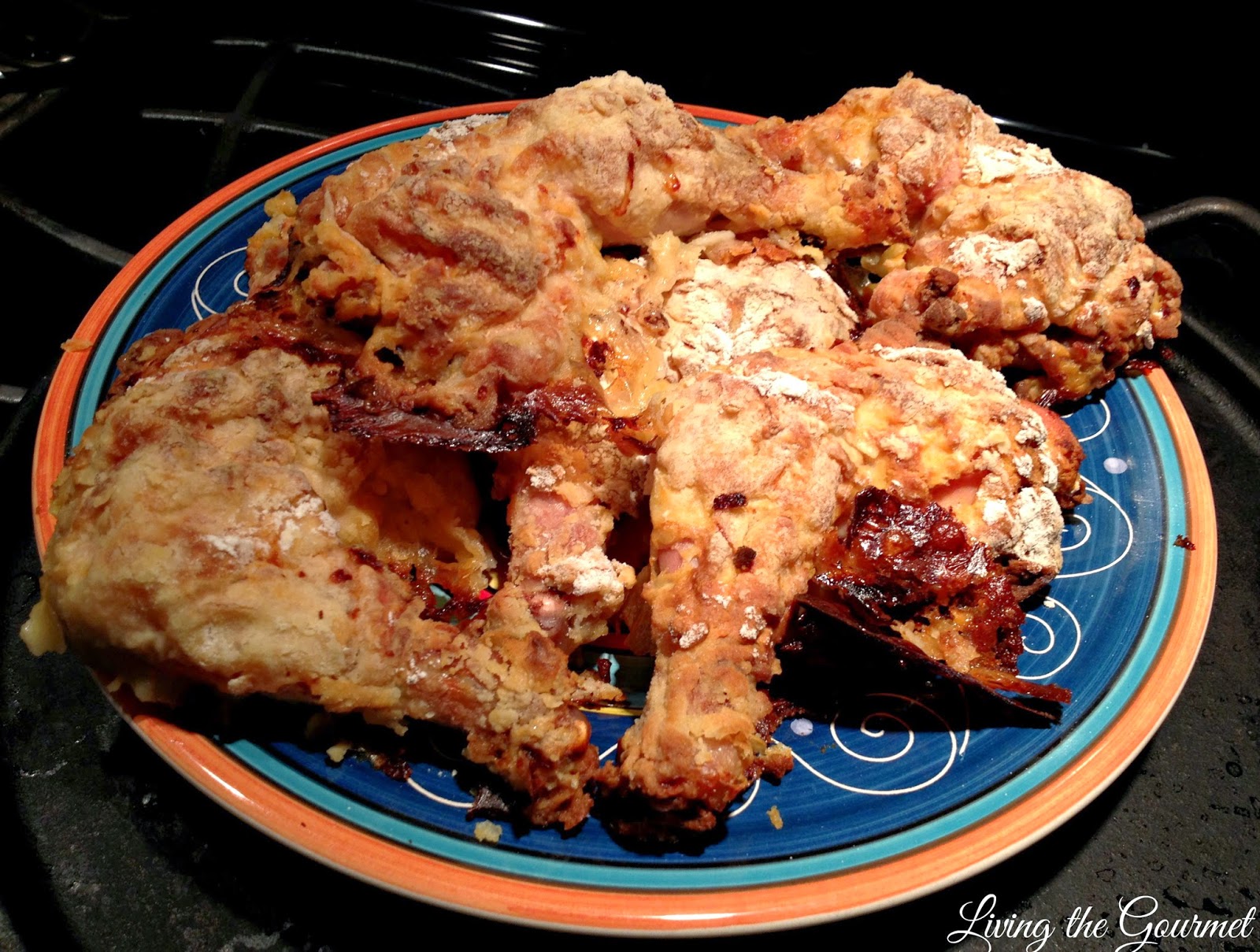 Oven Fried Ketchup & Mustard Chicken - Living The Gourmet