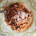 Spaghetti Sauce with Peas and Mushrooms