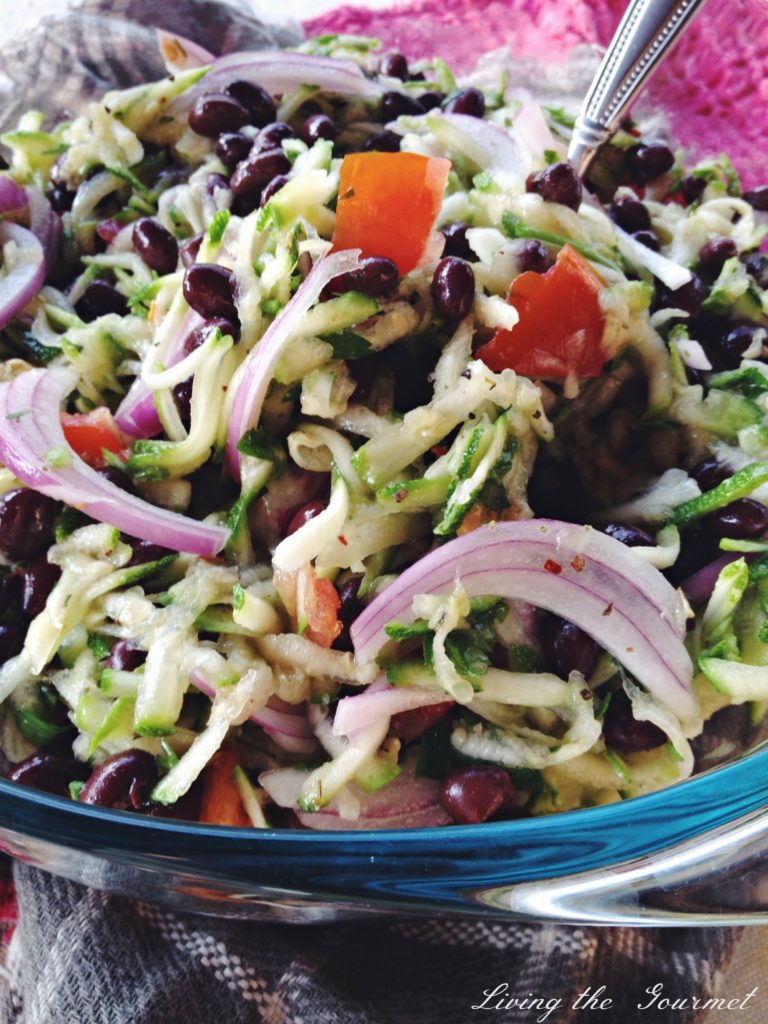 Shredded Zucchini and Black Bean Salad