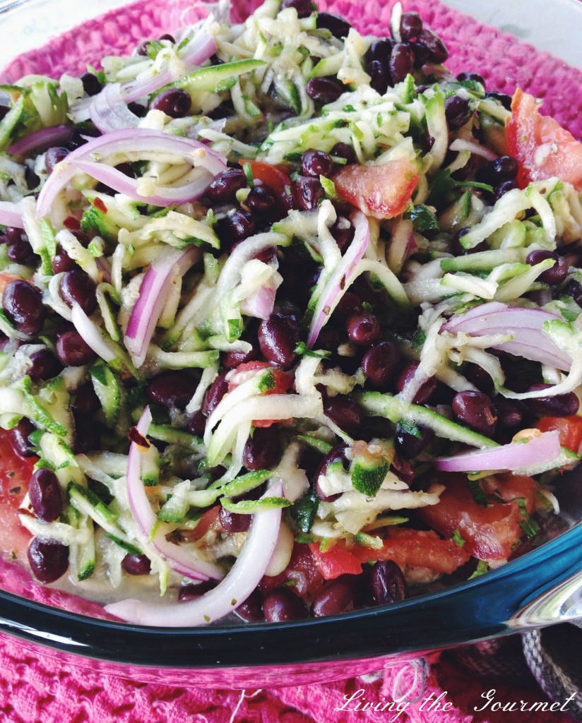 Shredded Zucchini and Black Bean Salad