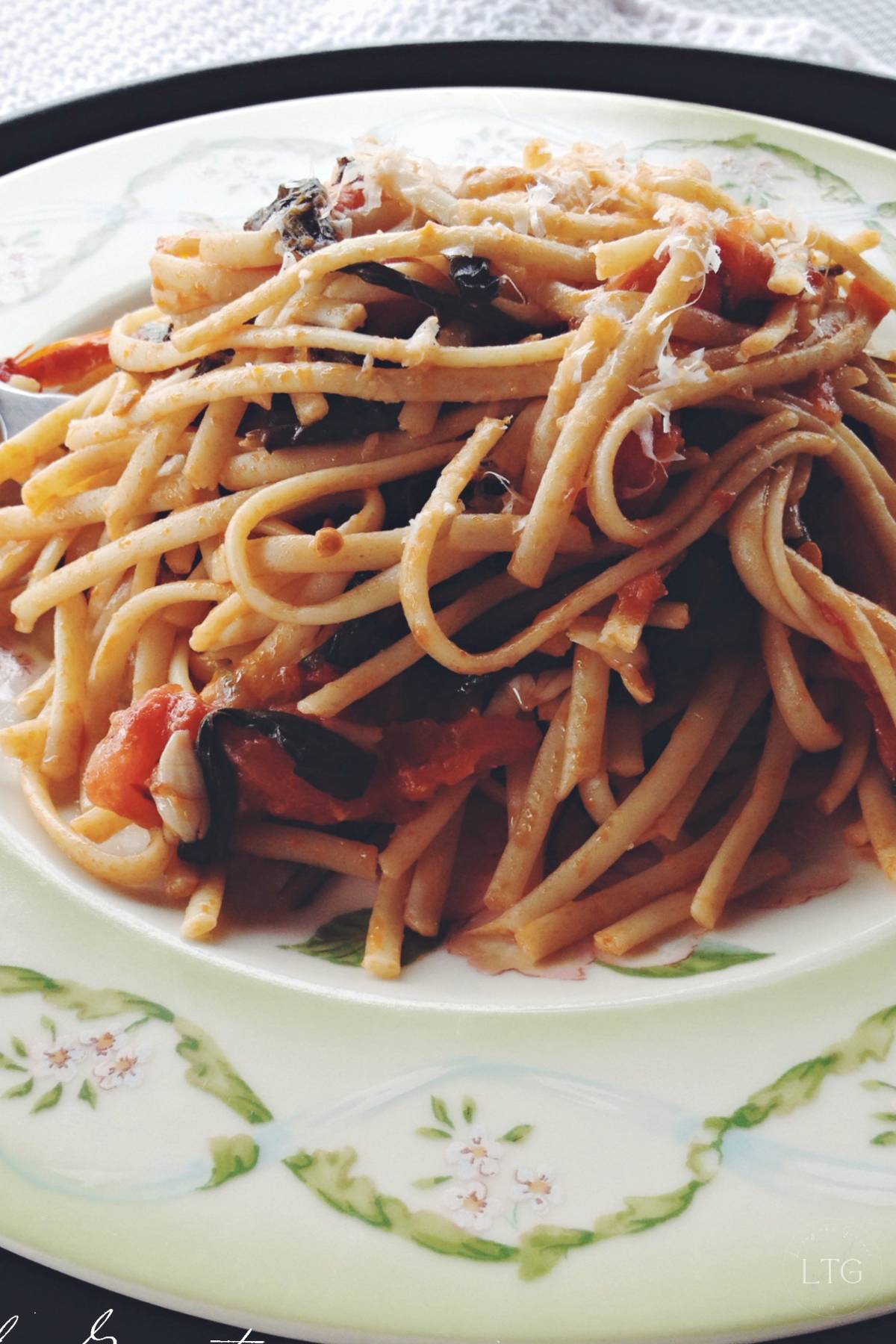 Dandelions and Fresh Tomato Sauce