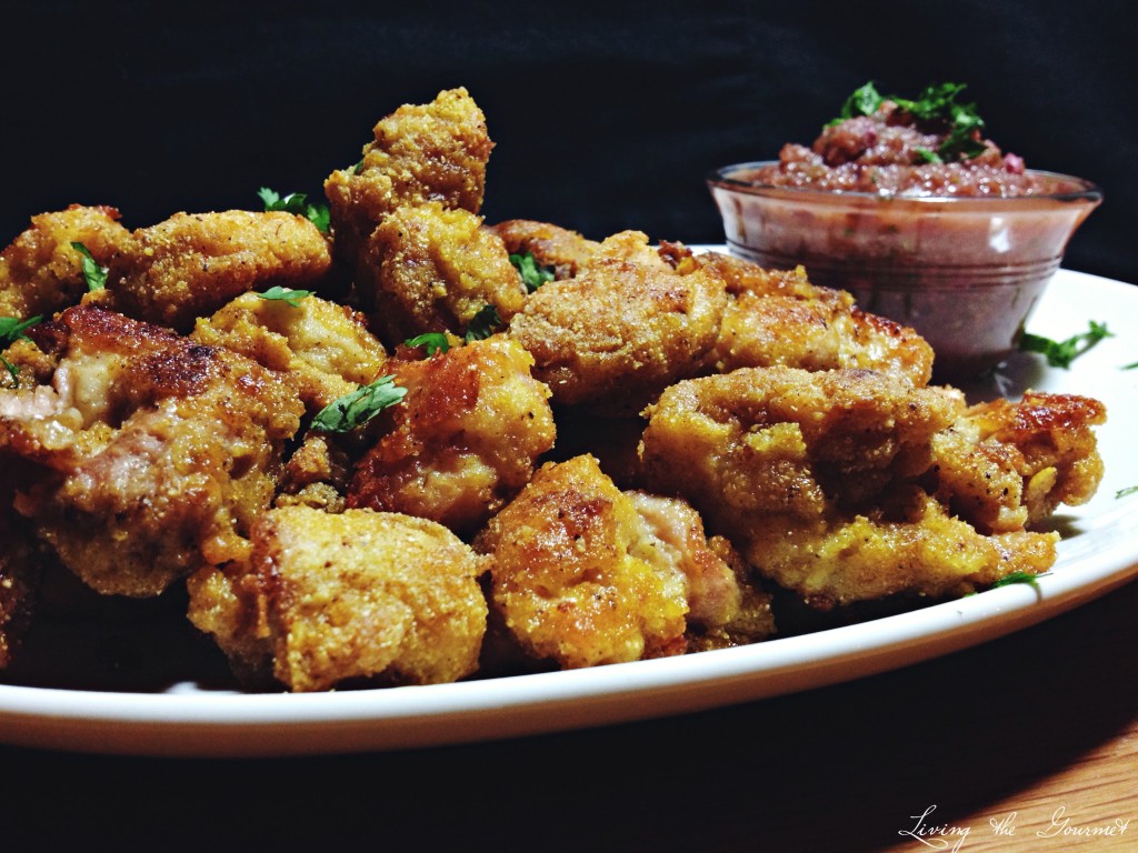 Fresh Chicken Nuggets & Pomegranate Salsa - Living The Gourmet