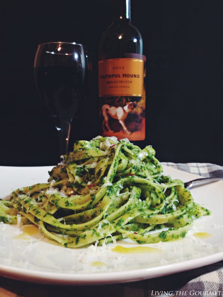 Arugula, Anchovies & Spinach Pesto with Fettuccine Living The Gourmet