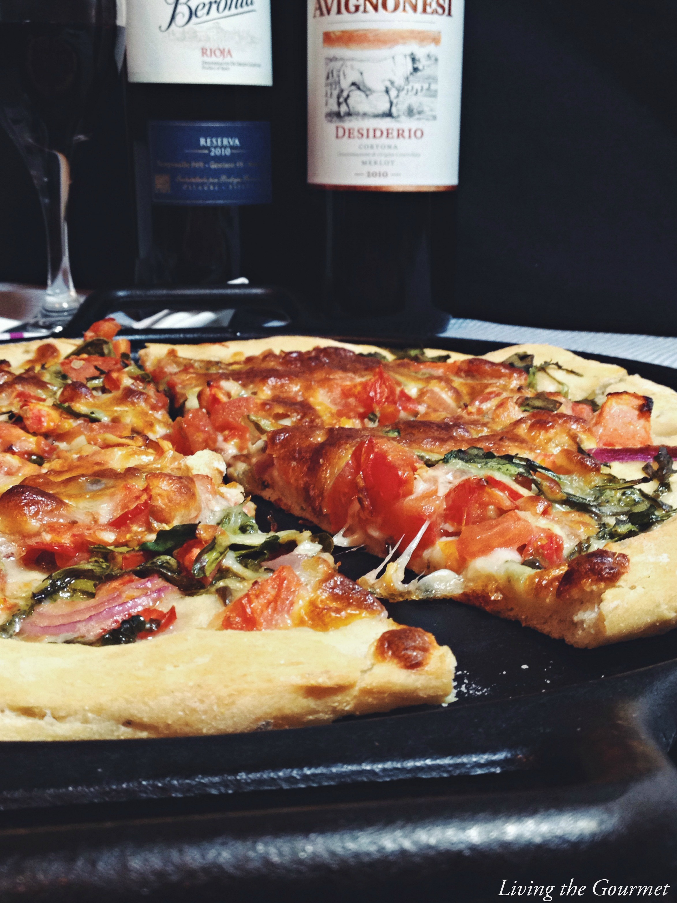 Living the Gourmet: Wine Pairings & Arugula Pizza