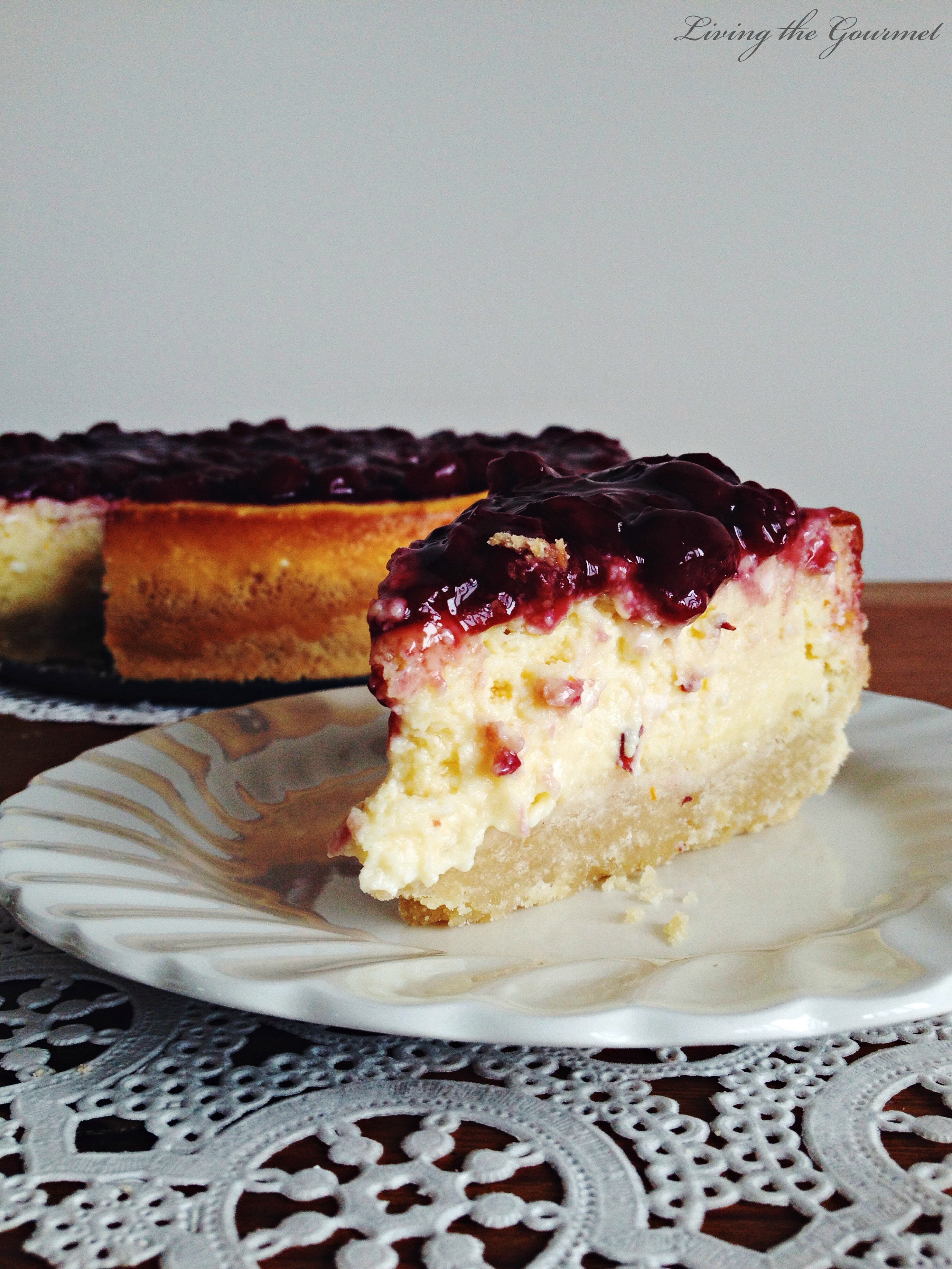 Ricotta Cheesecake with Shortbread Crust - Living The Gourmet