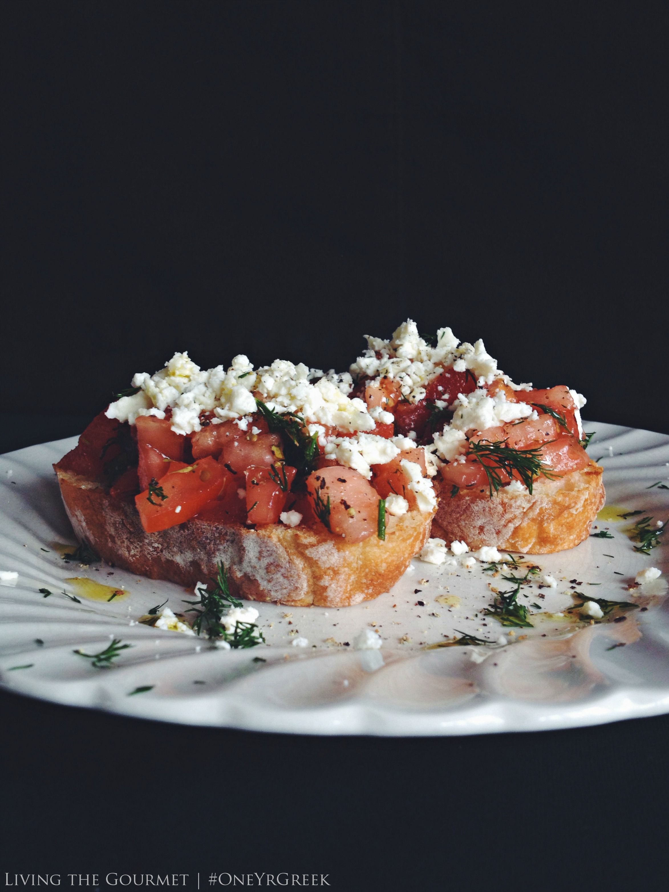 Living the Gourmet: Dakos (DAH-kohs) Greek Bruschetta