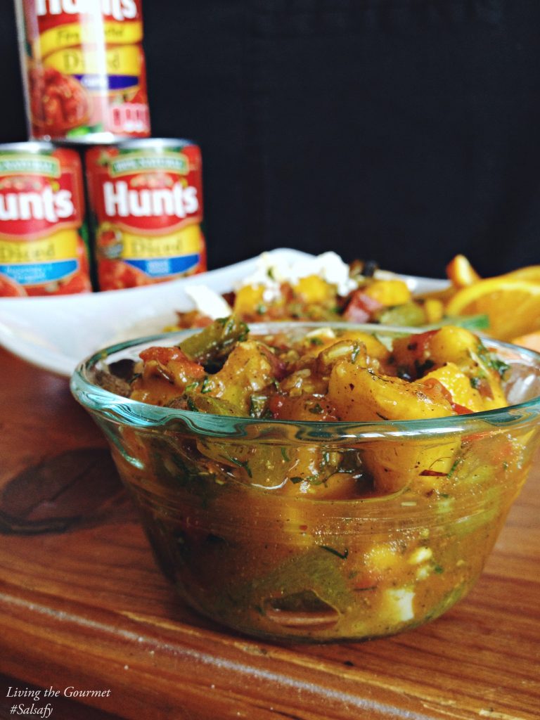 Mango & Diced Tomato Salsa with Fresh Flatbread Living The Gourmet