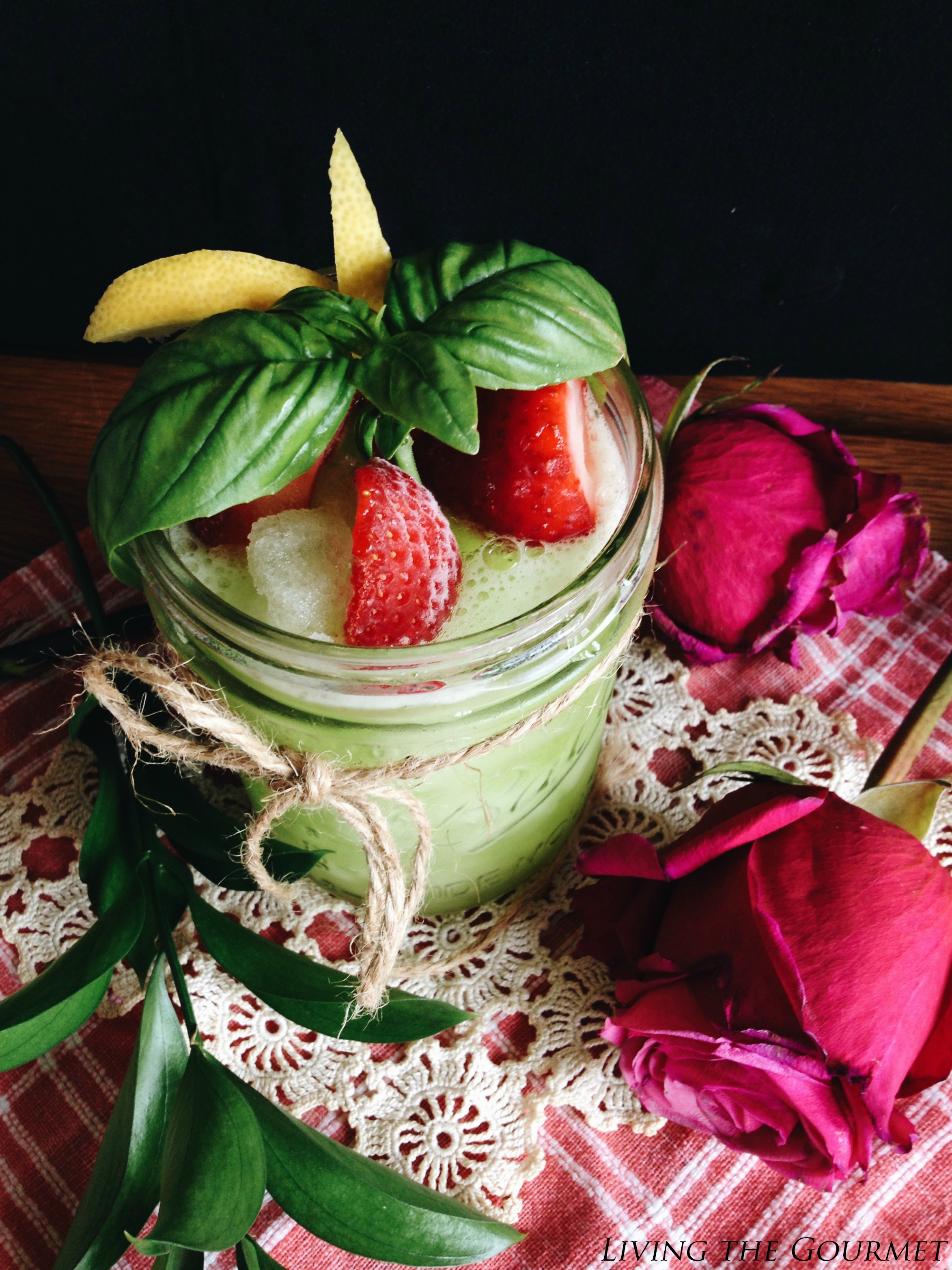 Living the Gourmet: Strawberry Basil Lemonade
