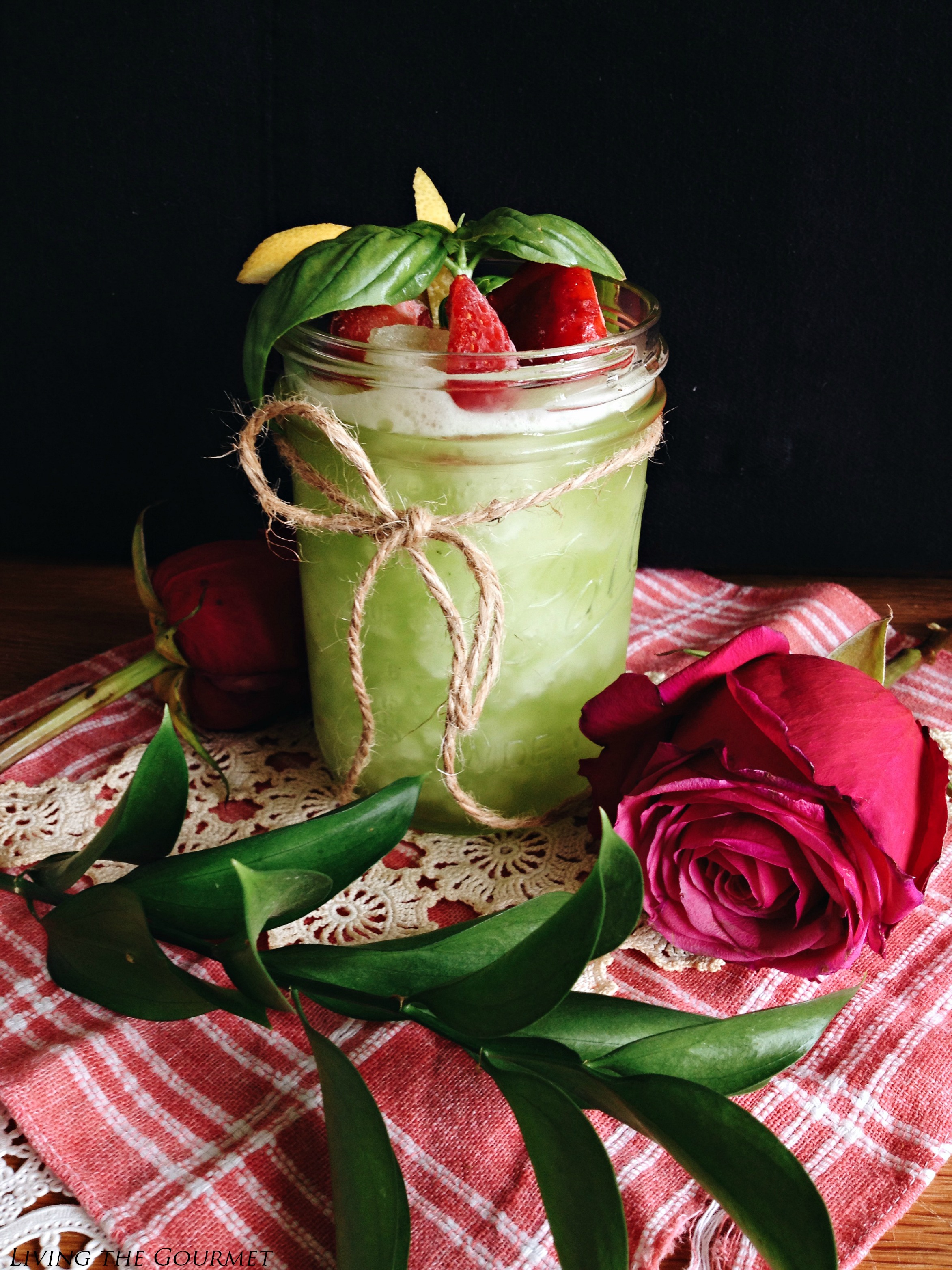 Living the Gourmet: Strawberry Basil Lemonade