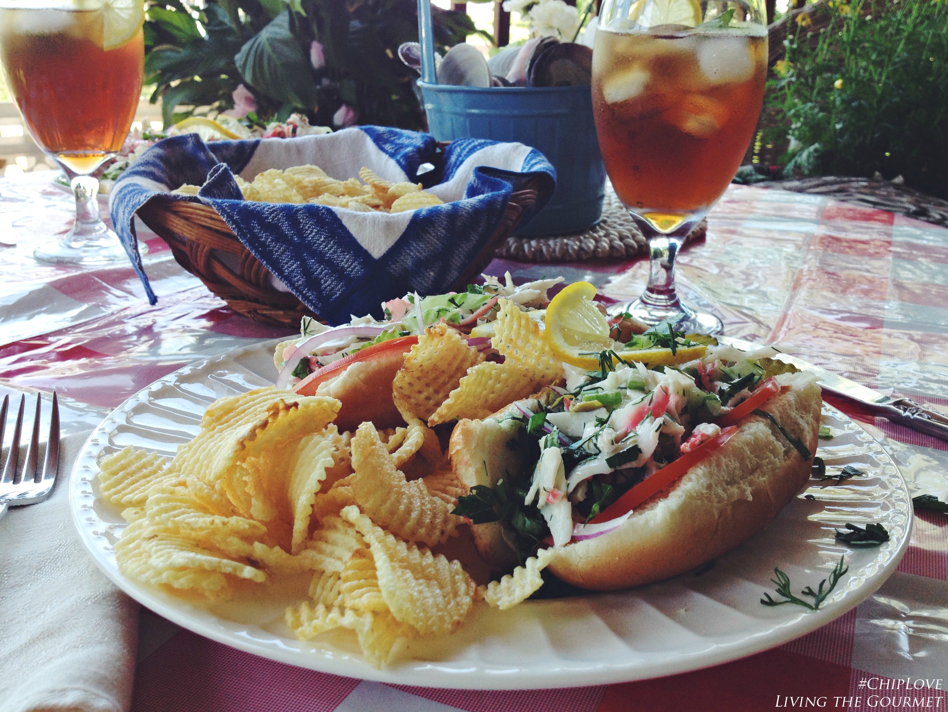  #AD #ChipLove | Living the Gourmet: Crab Salad Roll & Cape Cod Chips