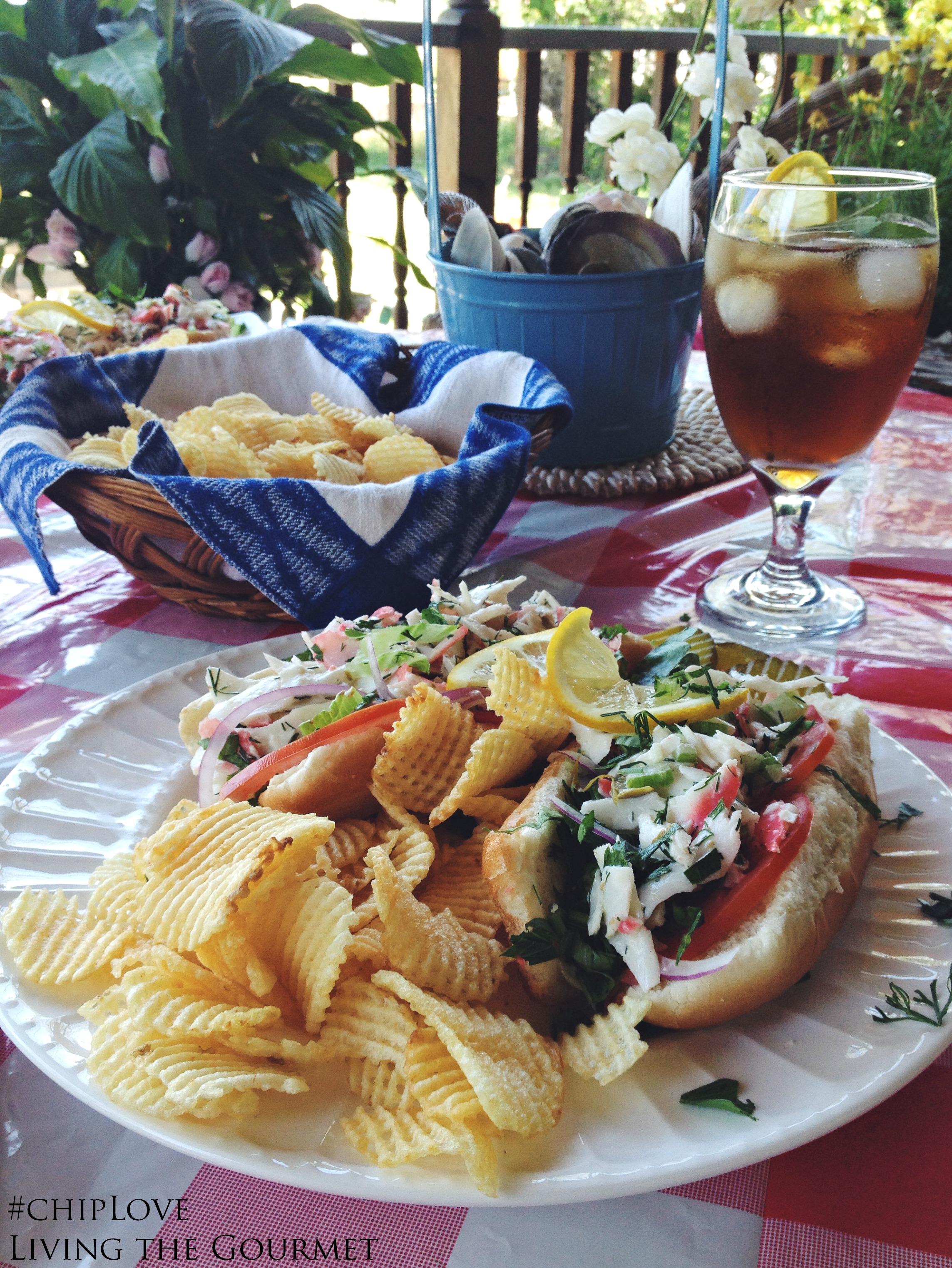  #AD #ChipLove | Living the Gourmet: Crab Salad Roll & Cape Cod Chips