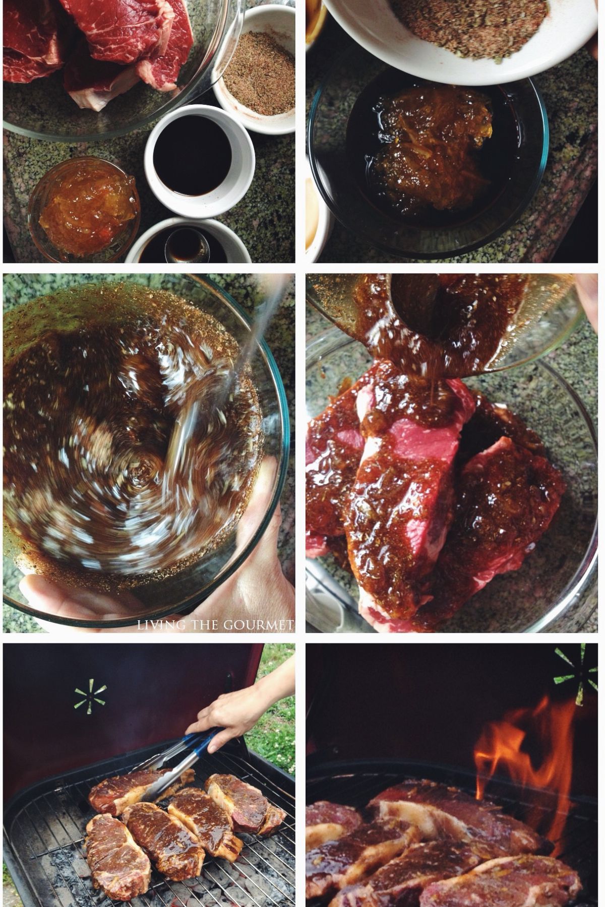 Grilled Orange Marmalade Marinated Steaks