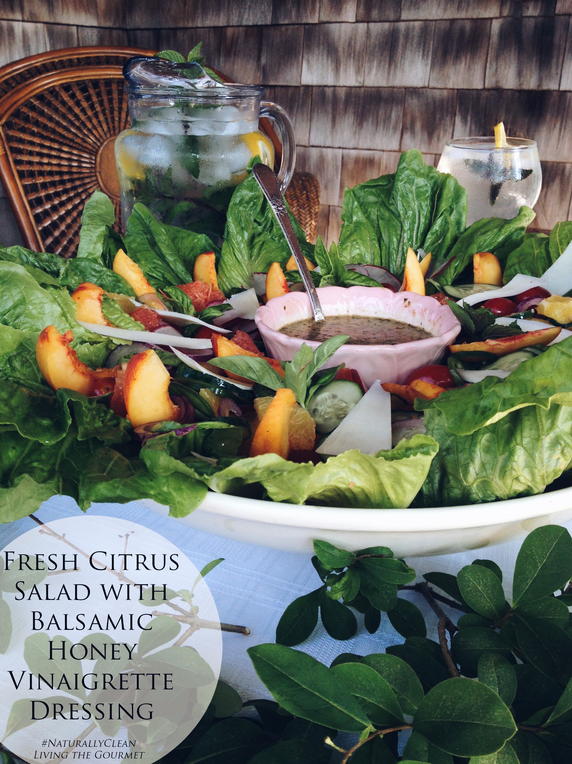 Living the Gourmet: Fresh Citrus Salad with Balsamic Honey Vinaigrette Dressing | #NaturallyClean #Ad