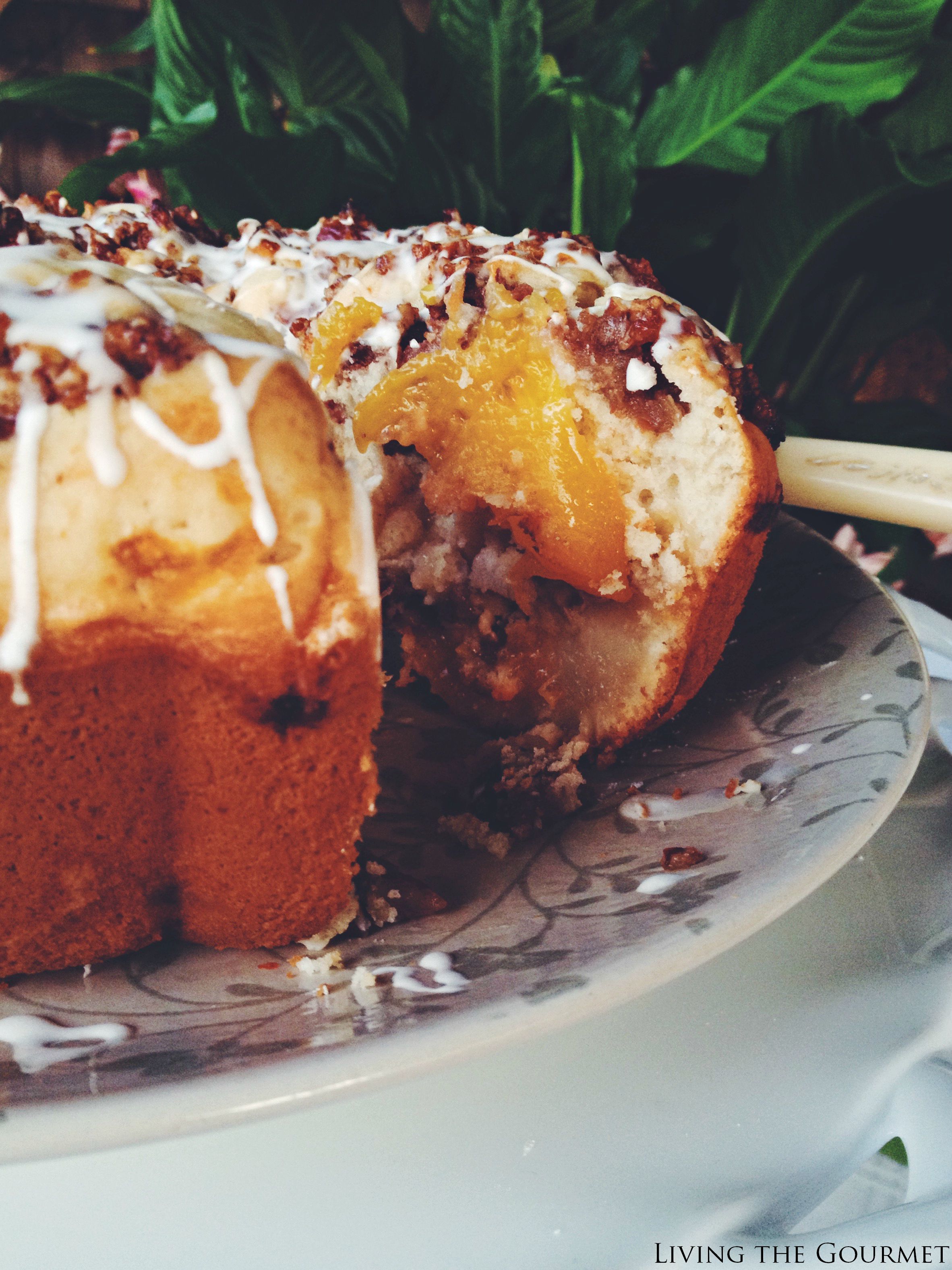 Living the Gourmet: Peach, Date & Pecan Bundt 