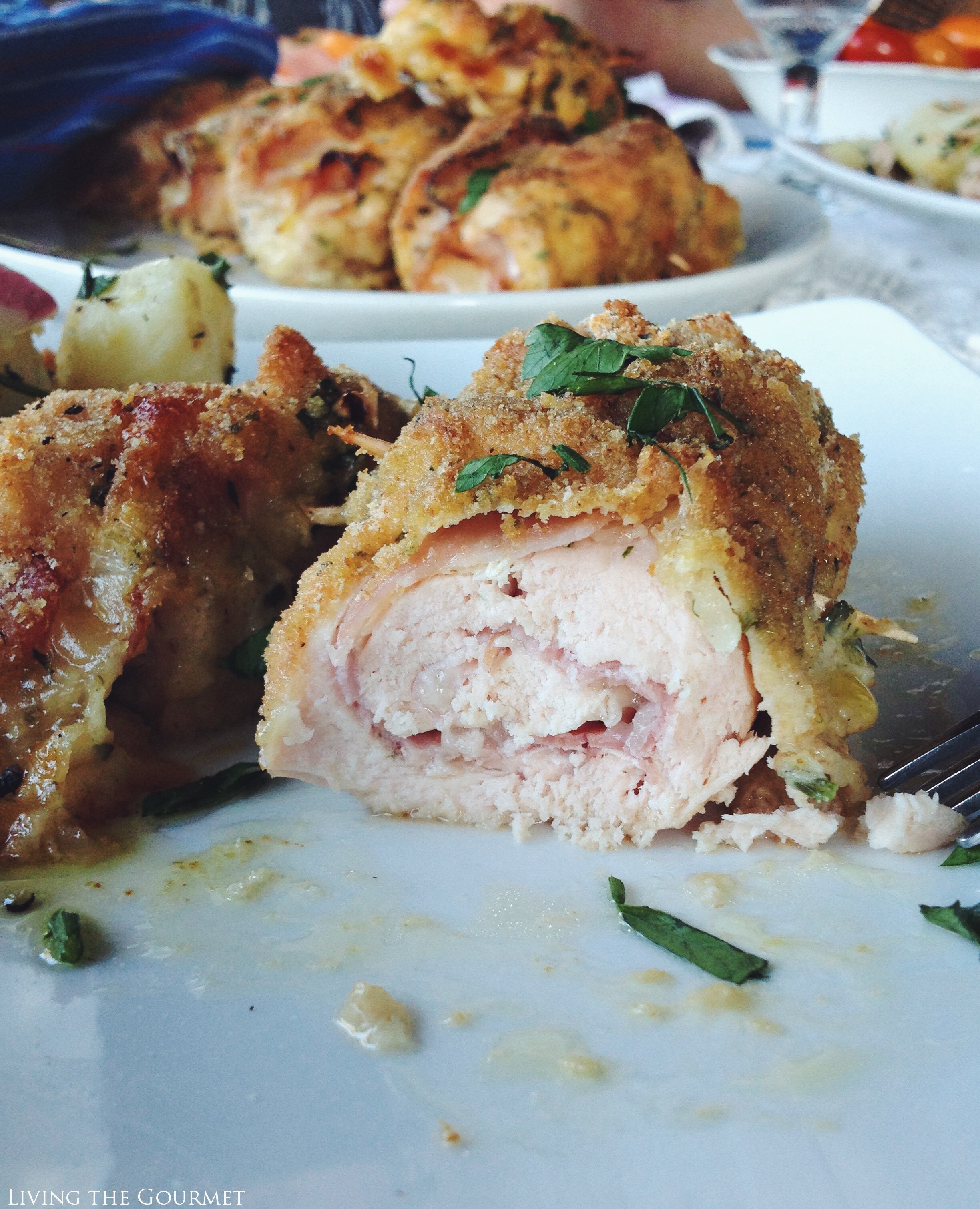 Living the Gourmet: Chicken Cordon Bleu | #BHSmokeHouseRules 