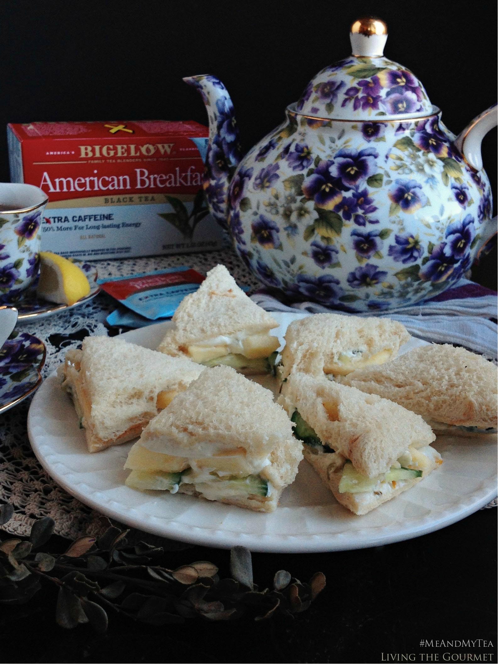 cucumber & cream cheese tea sandwiches