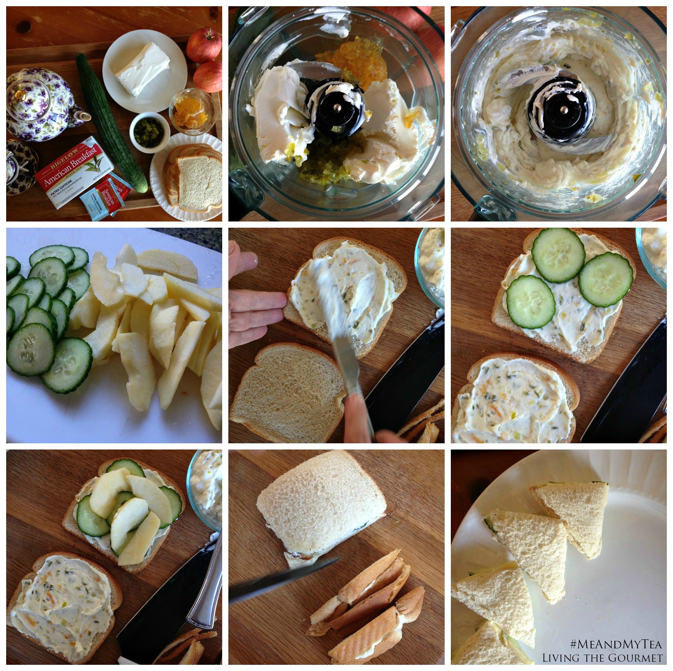 Living the Gourmet: Cucumber & Cream Cheese Tea Sandwiches | #SwapYourCup AD