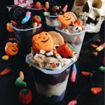 Layered Halloween Pudding Cups