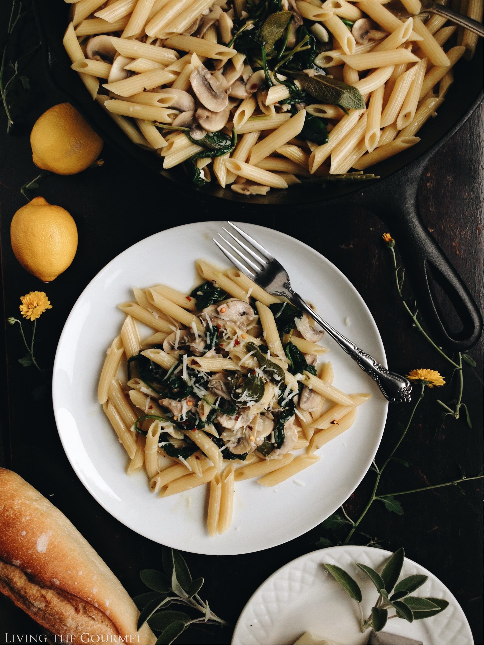 One-Pan Brown Butter and Sage Pasta - Living The Gourmet