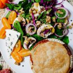 Chicken Pot Pie and Honey Mustard Spinach Salad