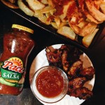 Salsa Chicken Wings & Thighs with Cheesy Salsa Fries