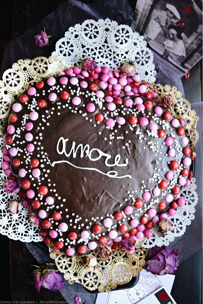 Living the Gourmet: Chocolate Fudge Heart Cake | #SendSweetness #Ad