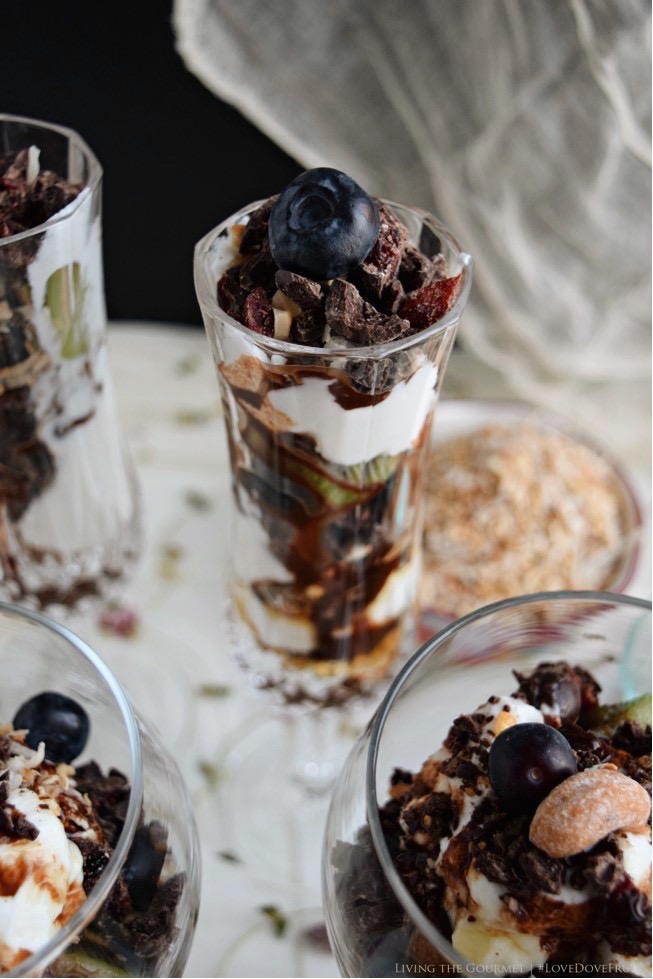 Living the Gourmet: Greek Yogurt Parfaits with DOVE Fruits and Nuts | #LoveDoveFruits #ad