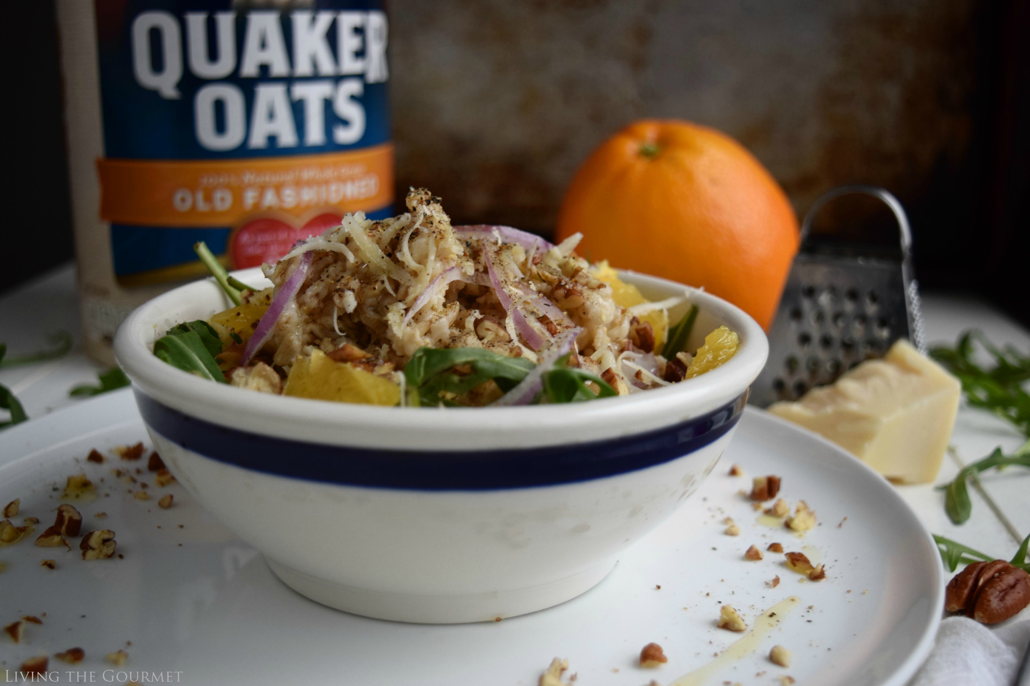 Living the Gourmet: Savory Oatmeal with Salad Greens | #BringYourBestBowl #Walmart