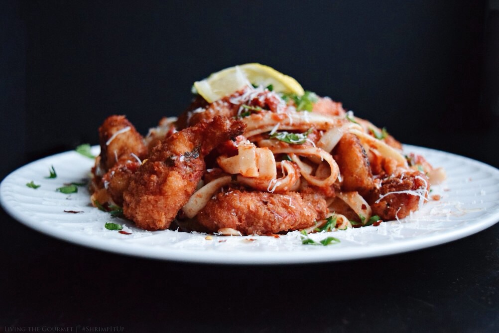 Living the Gourmet: Spicy Seafood Marinara with Pasta | #ShrimpItUp #Ad