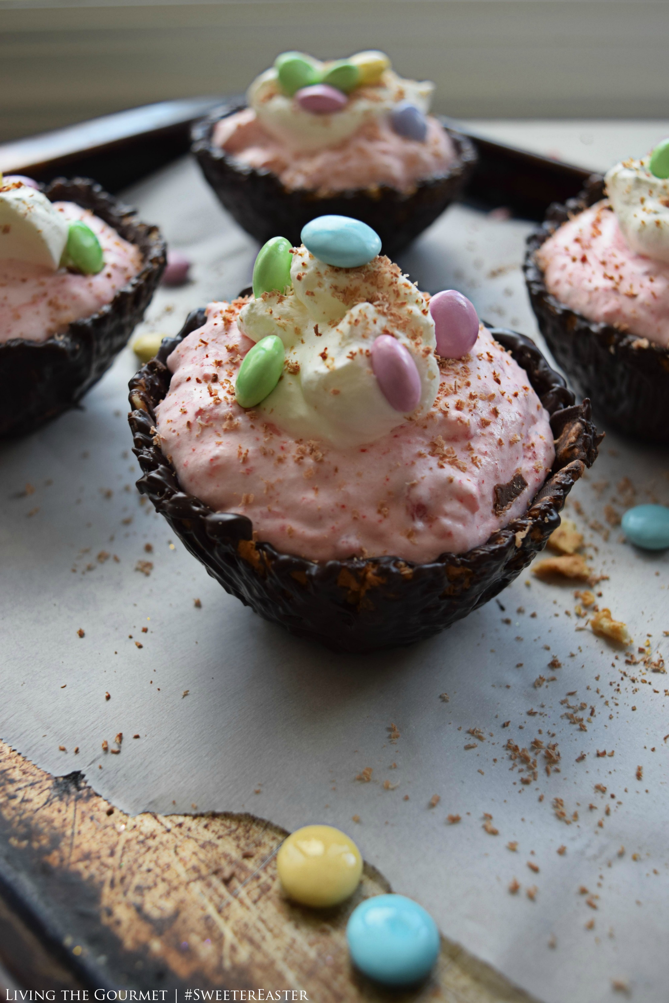 Living the Gourmet: Chocolate Easter Eggs with Strawberry Mousse | #SweeterEaster #Ad