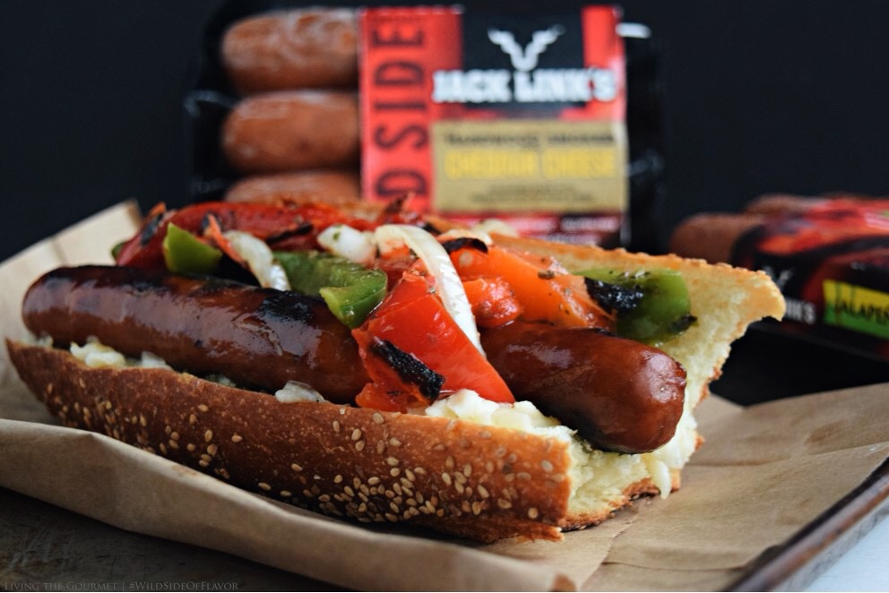 Living the Gourmet: Grilled Sausage and Peppers Sub | #WildSideOfFlavor #Ad