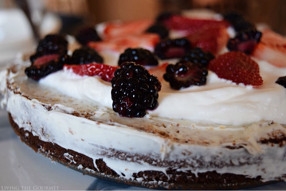 Living the Gourmet: Honey Spice Cake with Whipped Cream and Berries