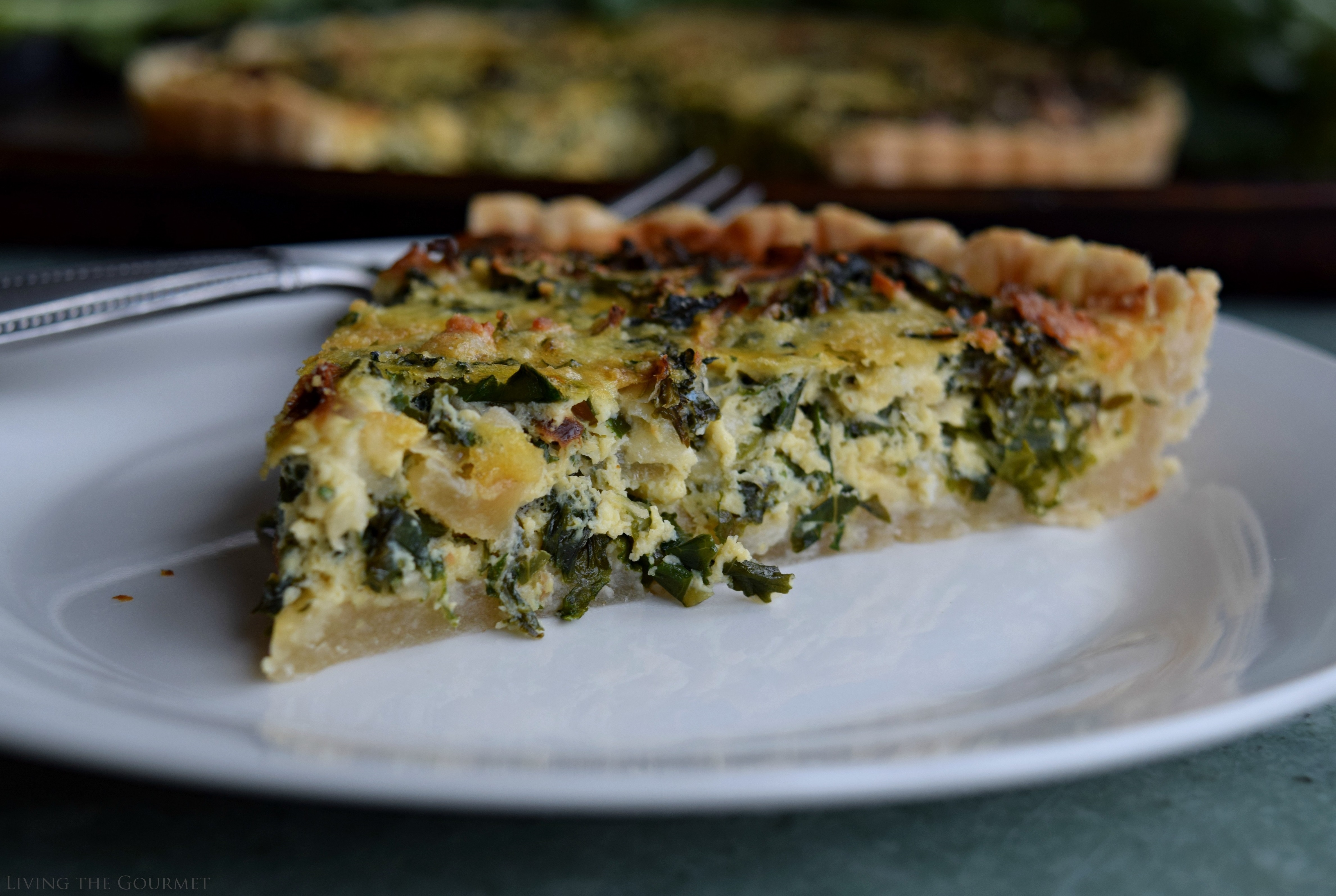 Living the Gourmet: Kale and Provolone Quiche