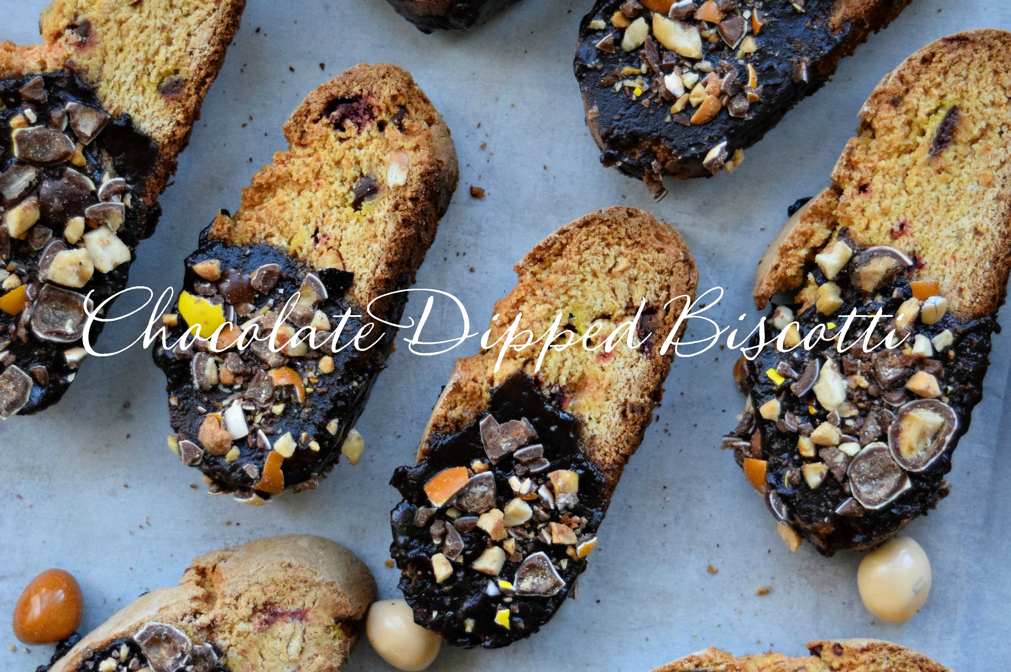 Living the Gourmet: Chocolate Dipped Biscotti