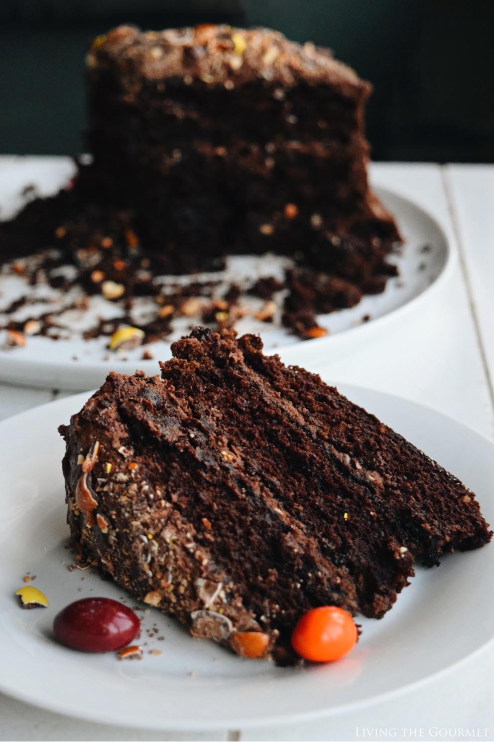 Living the Gourmet: Coffee Nut Chocolate Cake | #MMSFlavorVote #Walmart #Ad