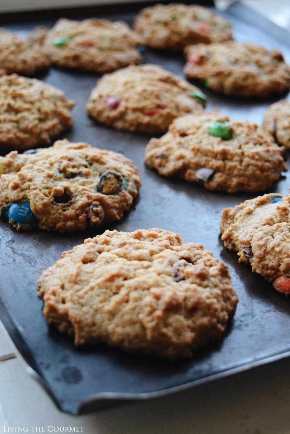 Living the Gourmet: M&M's Chocolate Chip Cookies