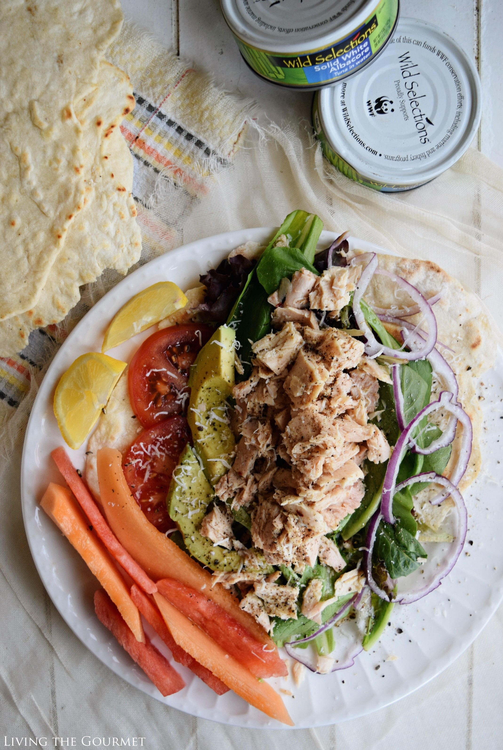 Living the Gourmet: Tuna Salad with Fresh Flatbreads | #WildSelections #sponsored