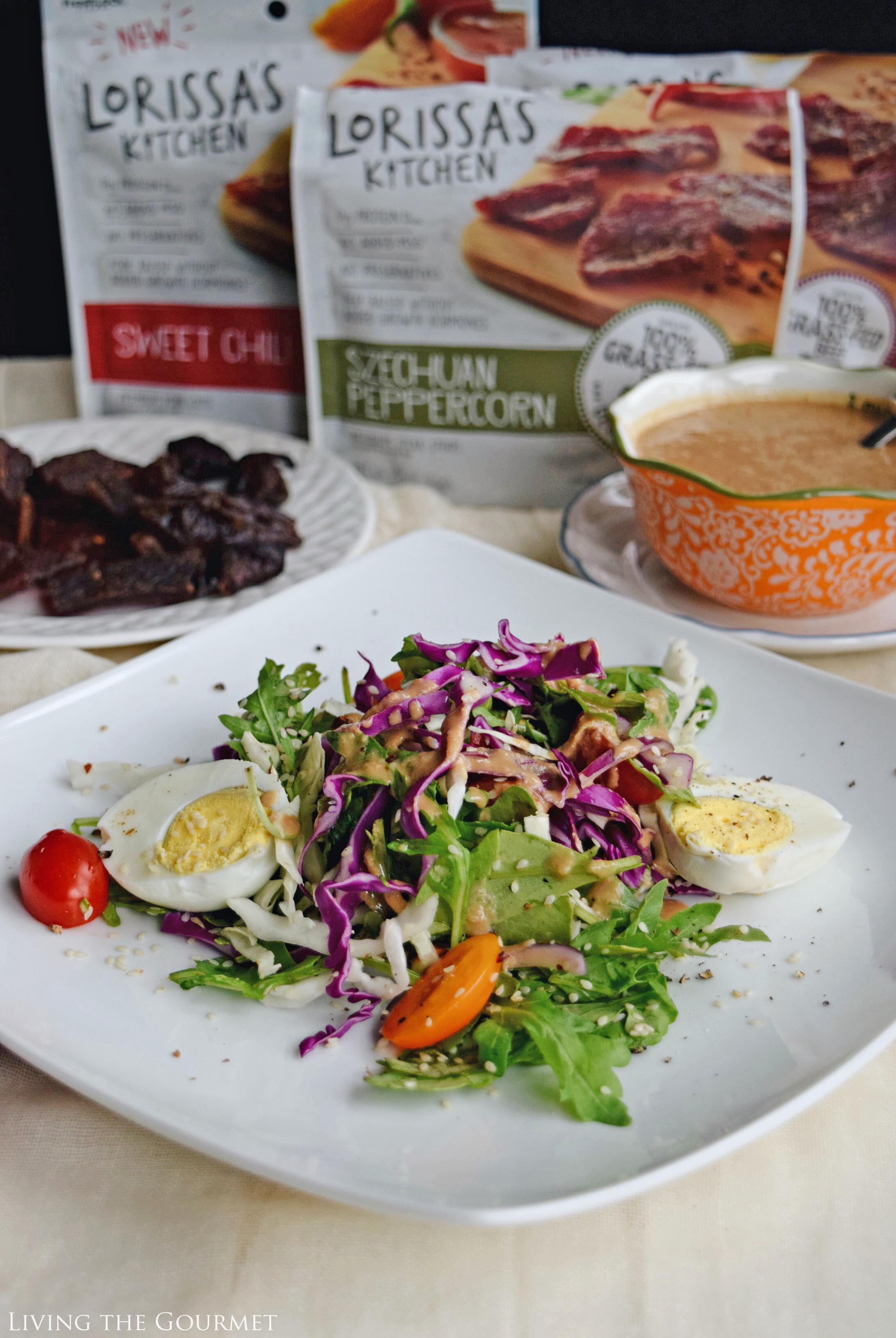 fresh salad greens with sesame ginger vinaigrette