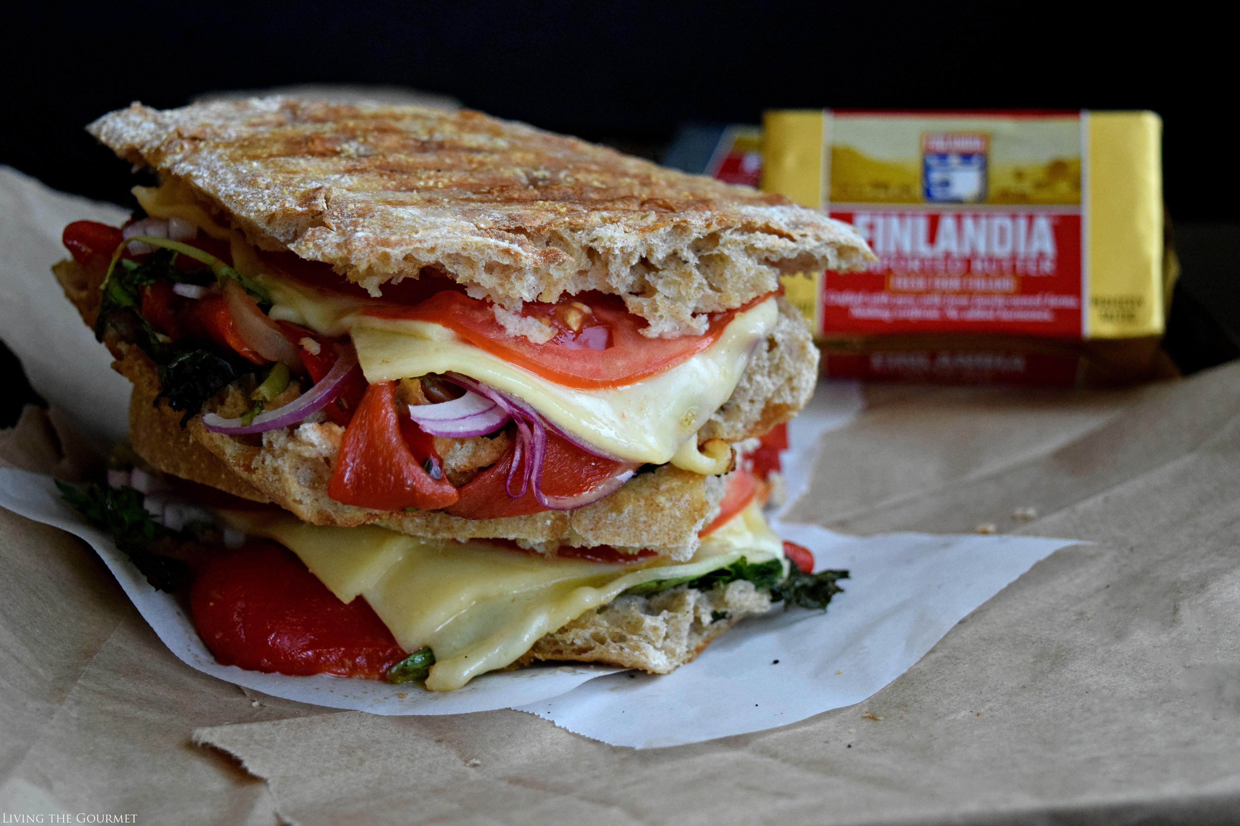 Living the Gourmet: Grilled Pepper Panini | #finlandiacheese #finlandiabutter